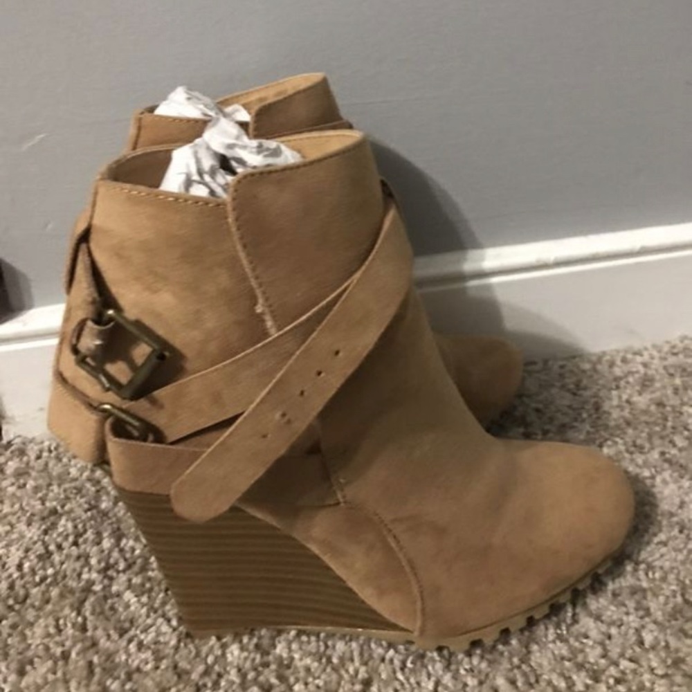 Jusfab Wedge booties